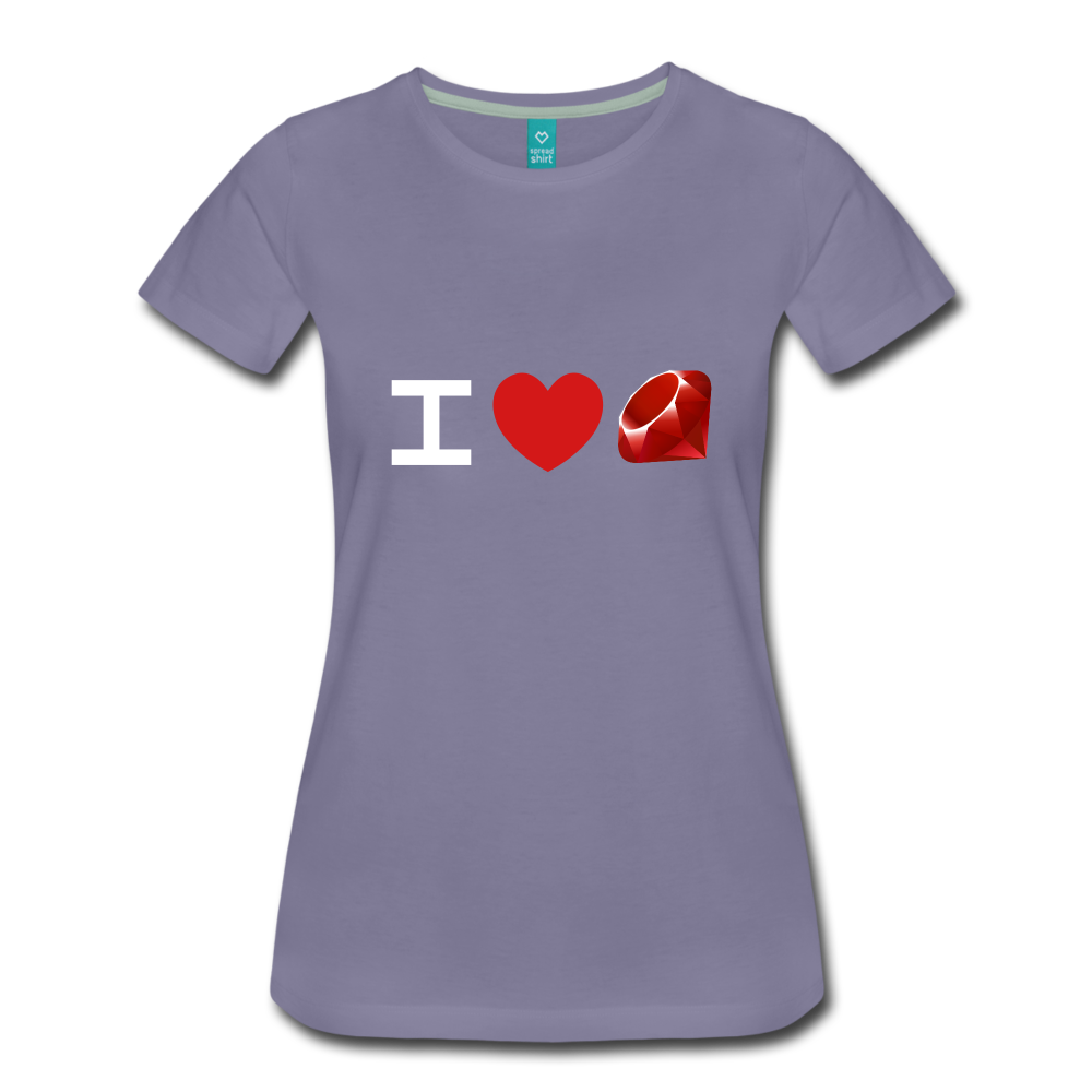 I Heart Ruby (Women’s Premium T-Shirt) - washed violet