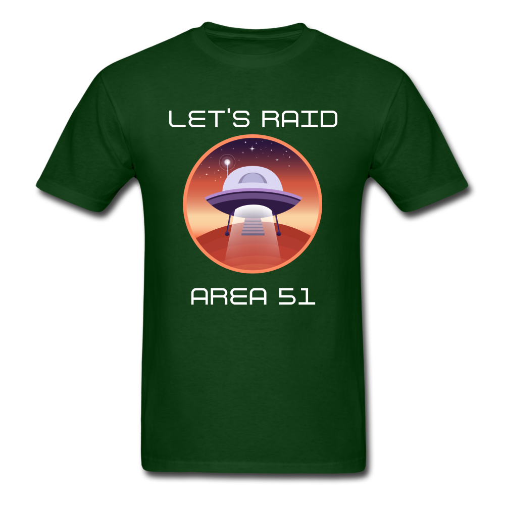 Let's Raid Area 51 (Men's T-Shirt) - forest green