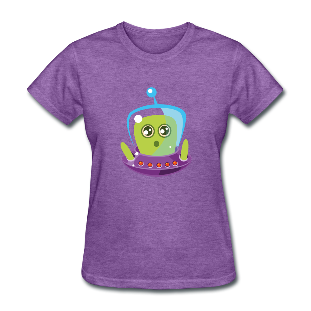 Cute Alien (Women's T-Shirt) - purple heather