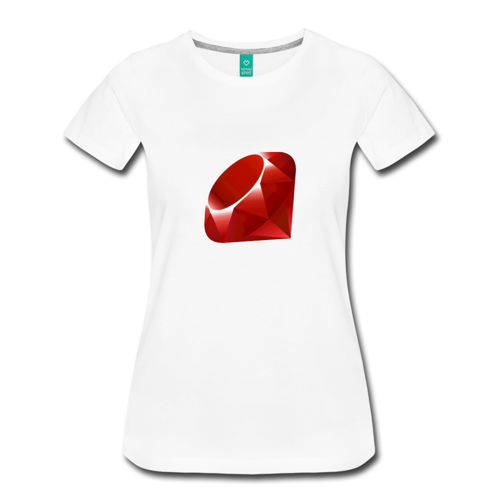 Ruby Logo (Women’s Premium T-Shirt) - white