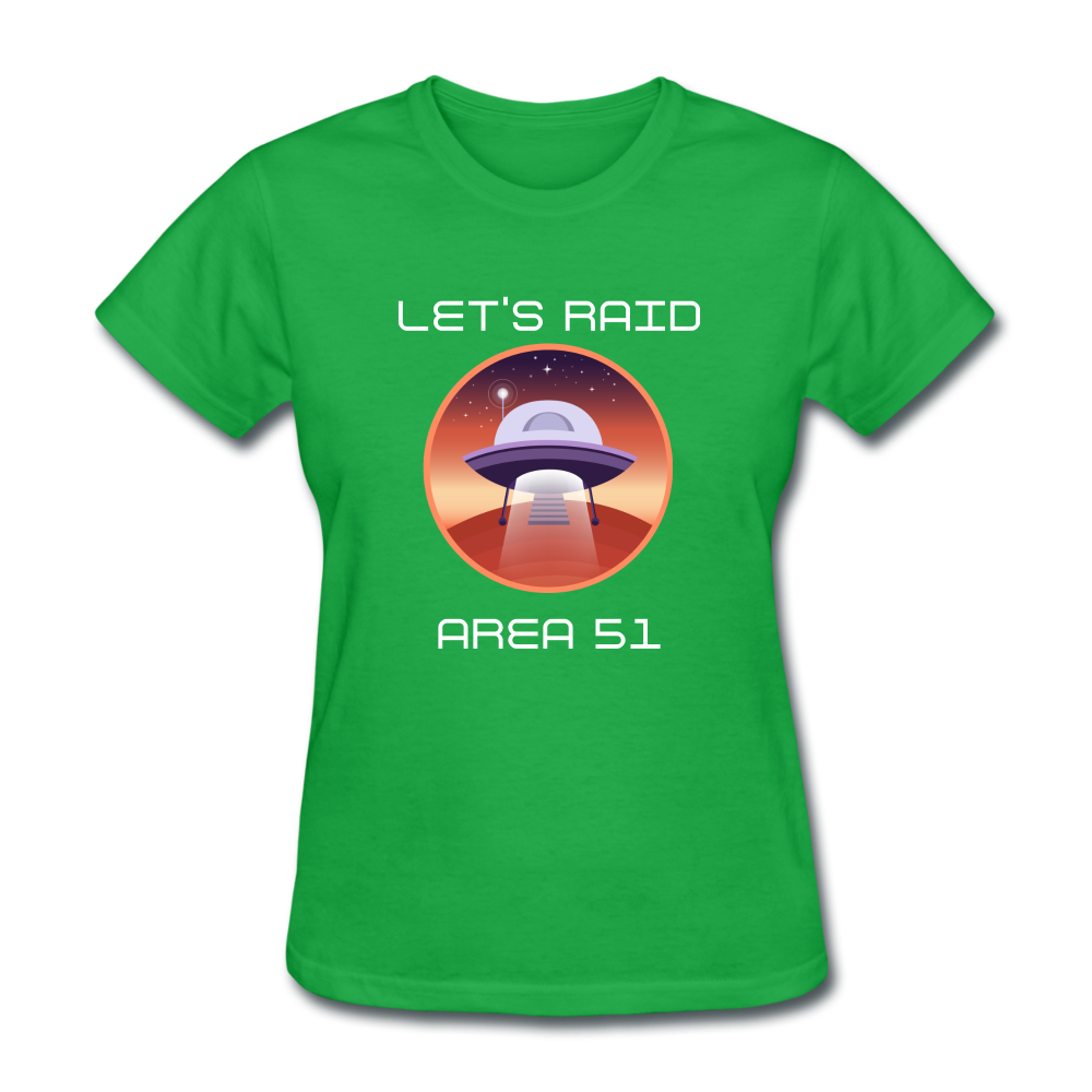 Let's Raid Area 51 (Women's T-Shirt) - bright green