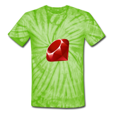 Ruby Logo (Unisex Tie Dye T-Shirt) - spider lime green