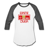 Game Over (Baseball T-Shirt) - white/charcoal