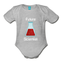 Future Scientist (Organic Short Sleeve Baby Bodysuit) - heather gray