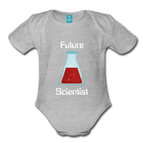 Future Scientist (Organic Short Sleeve Baby Bodysuit) - heather gray