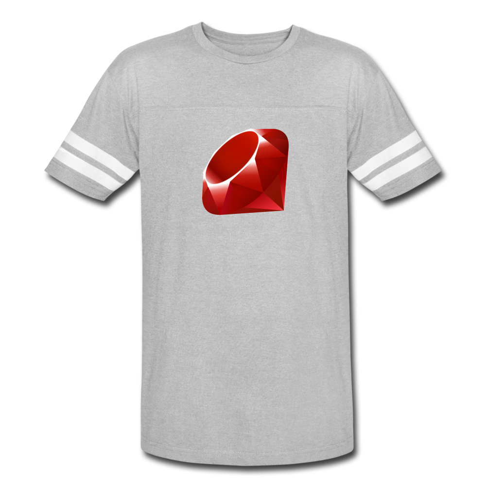 Ruby Logo (Vintage Sport T-Shirt) - heather gray/white