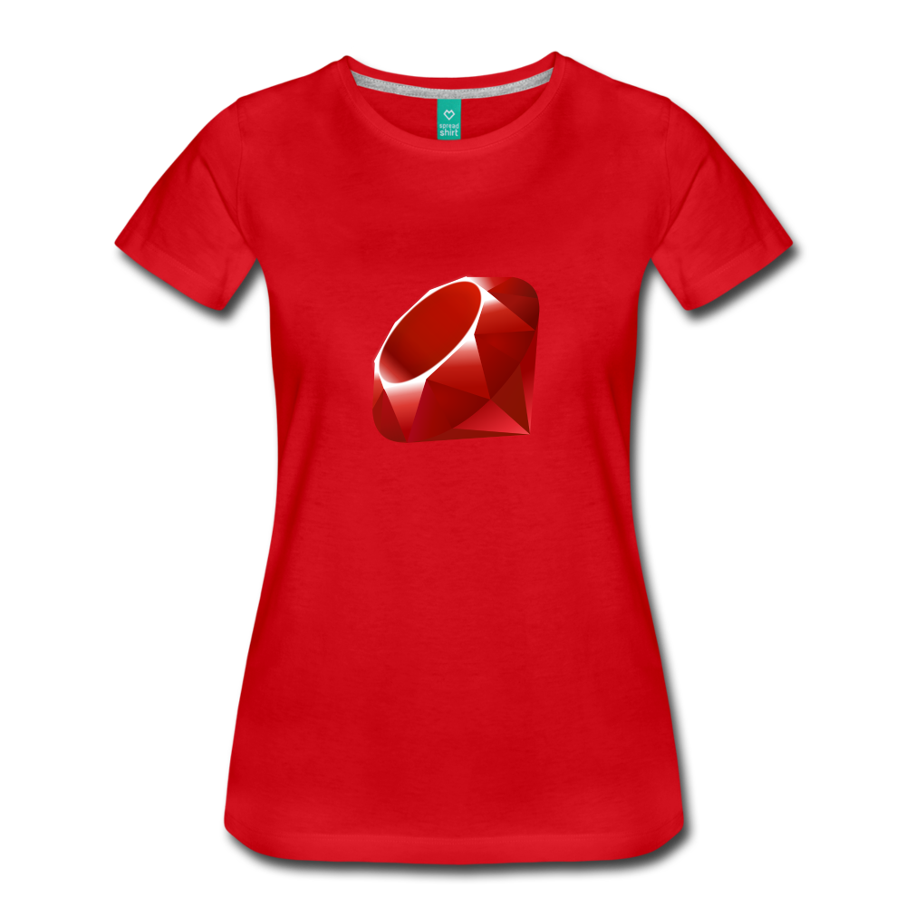 Ruby Logo (Women’s Premium T-Shirt) - red