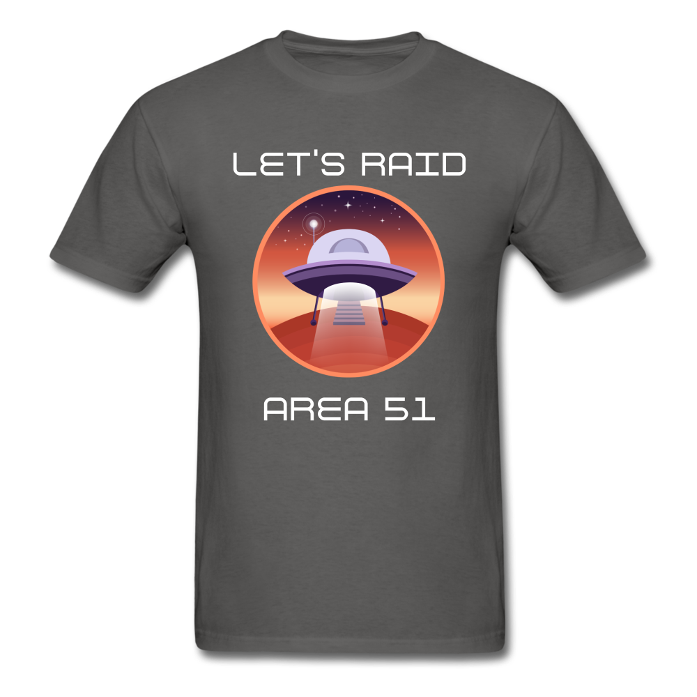 Let's Raid Area 51 (Men's T-Shirt) - charcoal