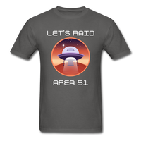 Let's Raid Area 51 (Men's T-Shirt) - charcoal