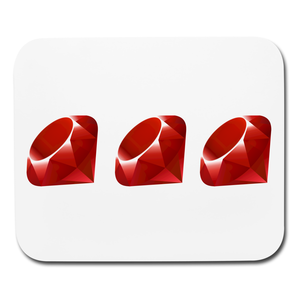 Ruby Logo (Mouse pad Horizontal) - white