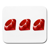 Ruby Logo (Mouse pad Horizontal) - white