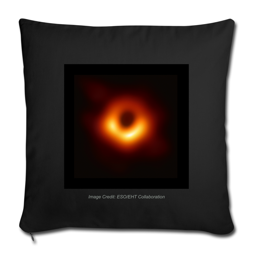 Messier 87 999 (Throw Pillow Cover 18” x 18”) - black