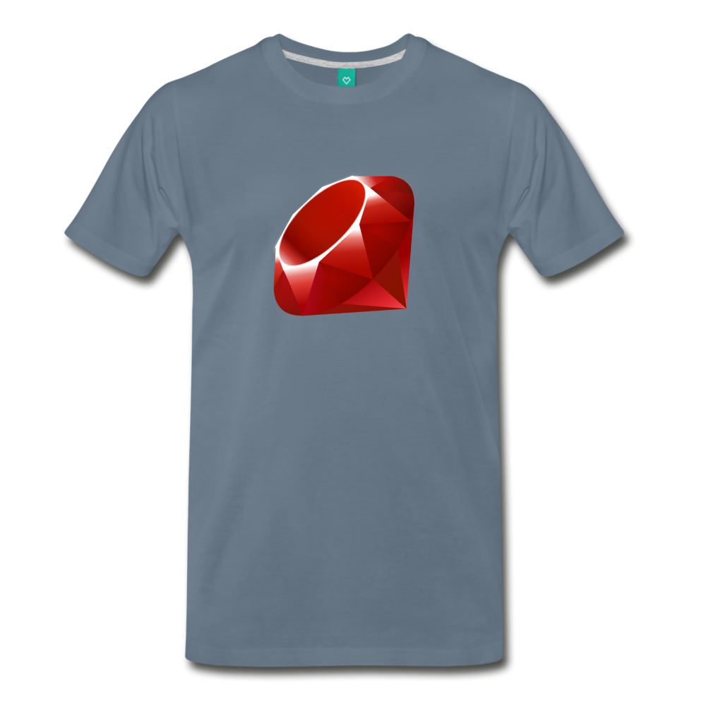 Ruby Logo (Men's Premium T-Shirt) - steel blue
