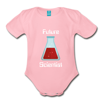 Future Scientist (Organic Short Sleeve Baby Bodysuit) - light pink