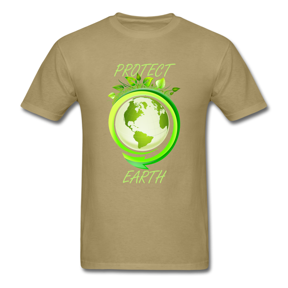 Protect the Earth (Men's T-Shirt) - khaki