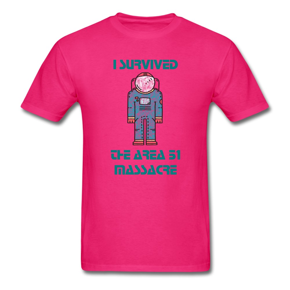 Area 51 Survivor (Men's T-Shirt) - fuchsia
