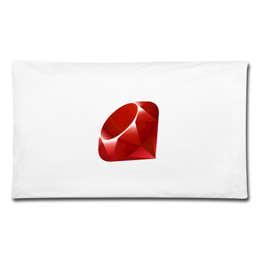 Ruby Logo (Pillowcase 32'' x 20'') - white