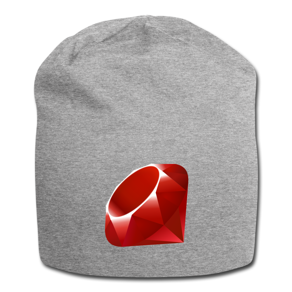 Ruby Logo (Jersey Beanie) - heather gray