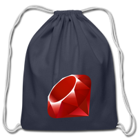 Ruby Logo (Cotton Drawstring Bag) - navy