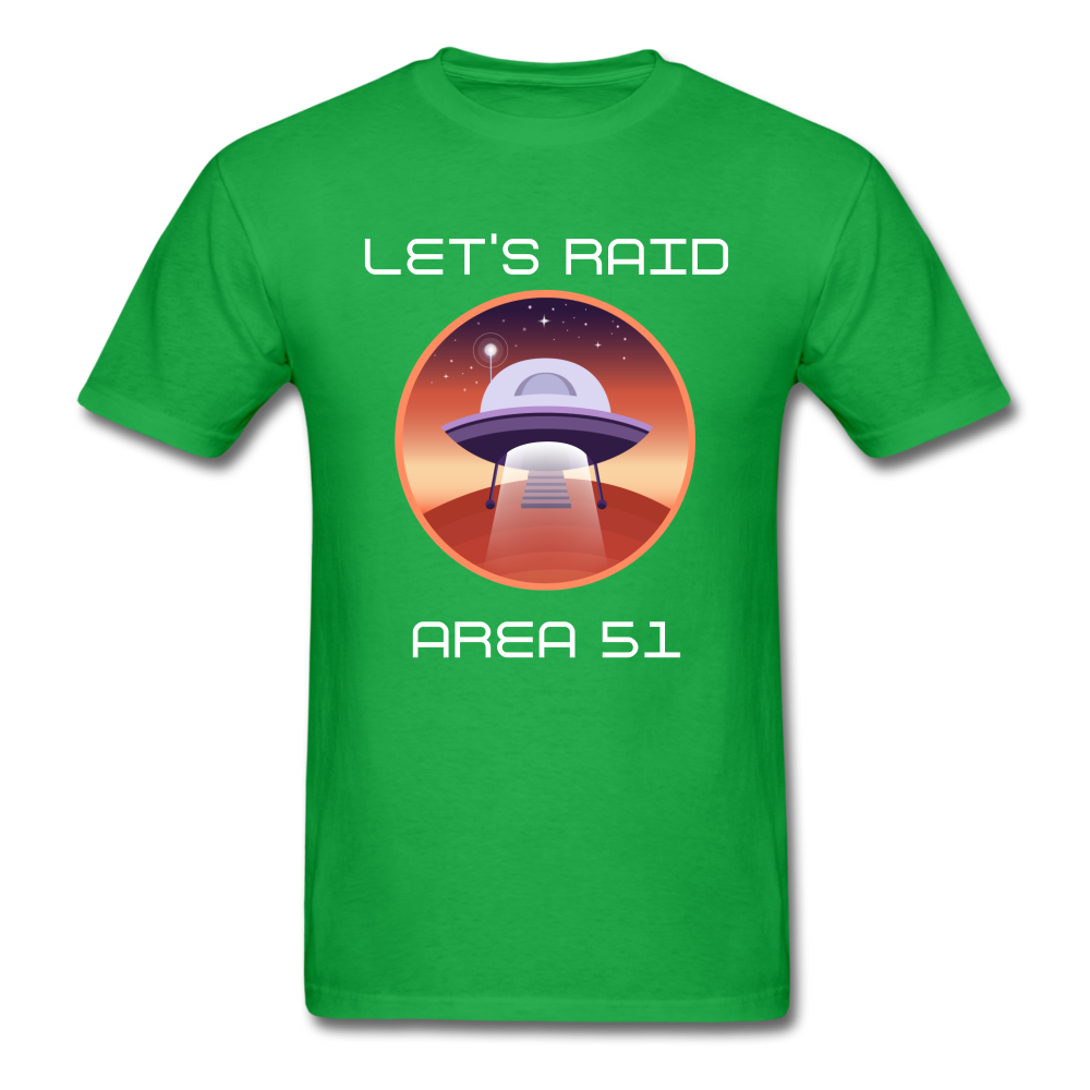 Let's Raid Area 51 (Men's T-Shirt) - bright green