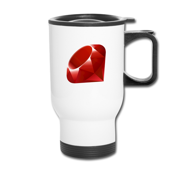 Ruby Logo (Travel Mug) - white