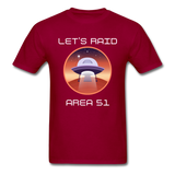Let's Raid Area 51 (Men's T-Shirt) - dark red