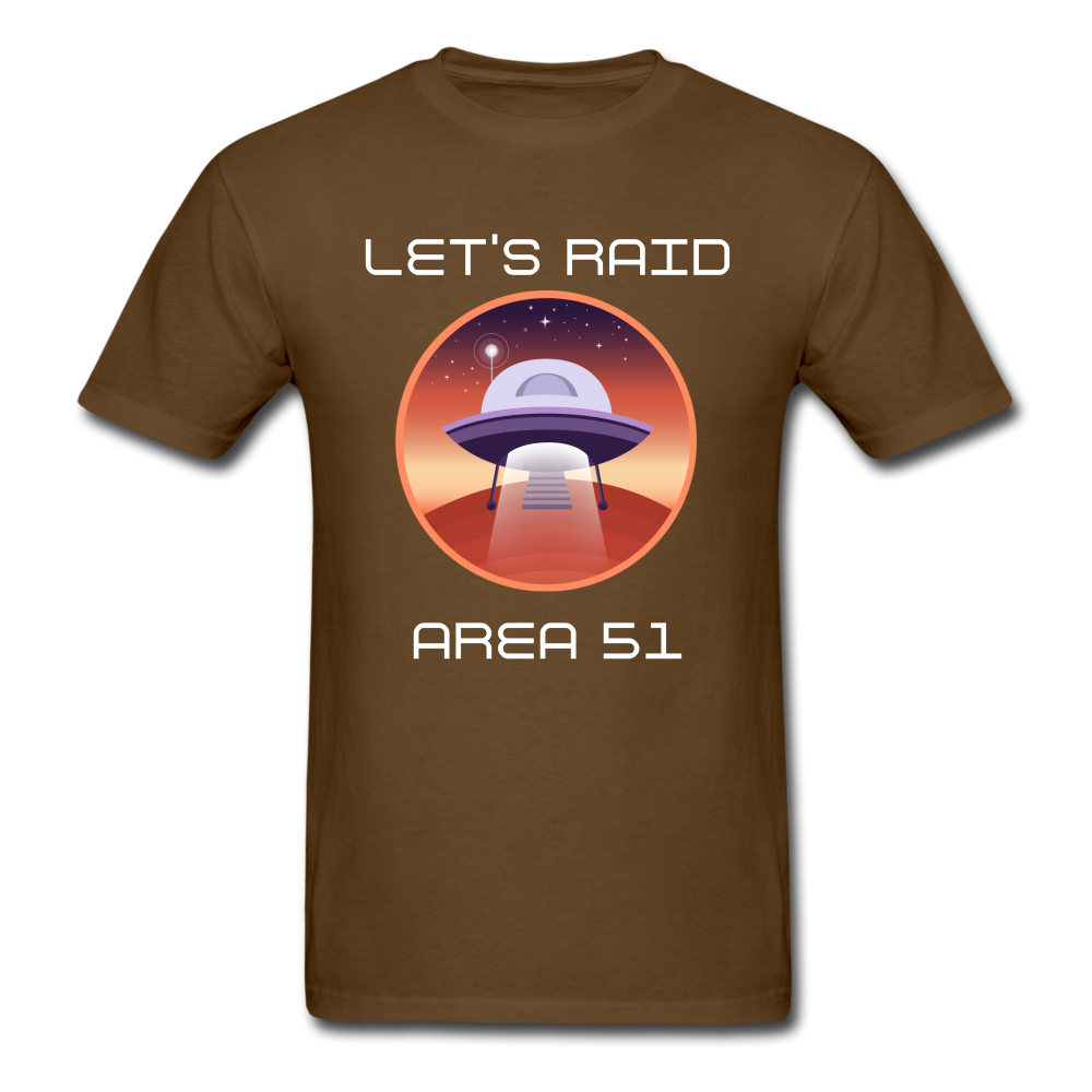 Let's Raid Area 51 (Men's T-Shirt) - brown