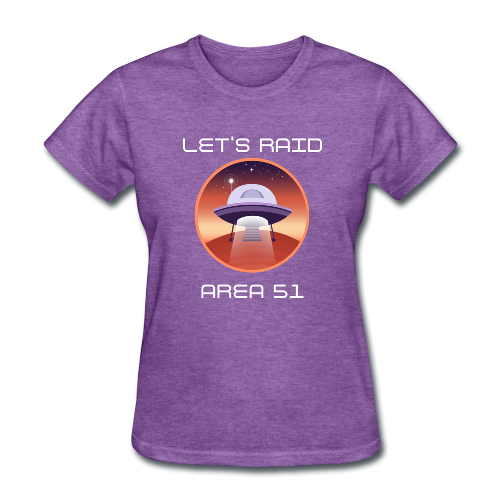 Let's Raid Area 51 (Women's T-Shirt) - purple heather