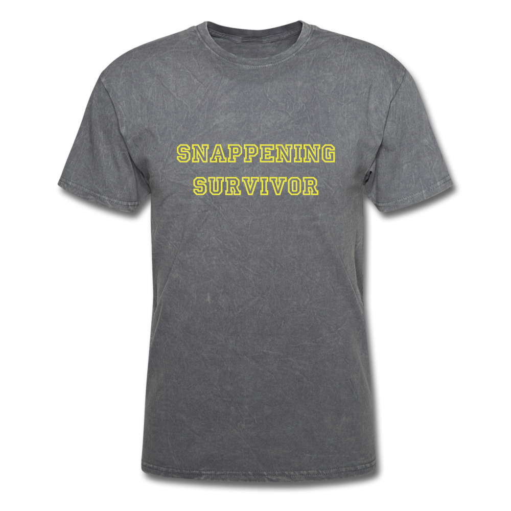 Snappening Survivor (Men's T-Shirt) - mineral charcoal gray
