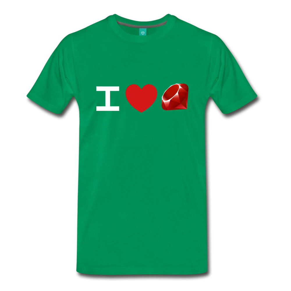 Ruby Logo (Men's Premium T-Shirt) - kelly green