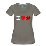 I Heart Ruby (Women’s Premium T-Shirt) - asphalt gray