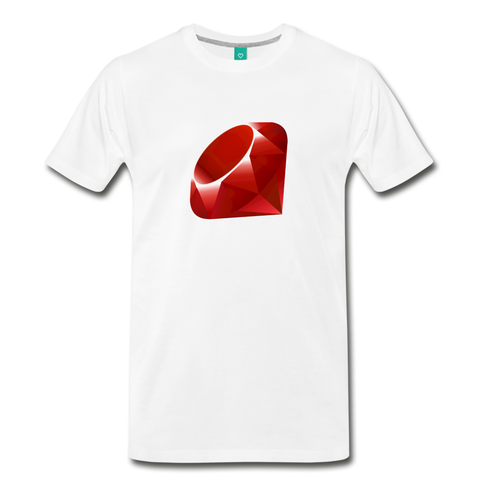 Ruby Logo (Men's Premium T-Shirt) - white