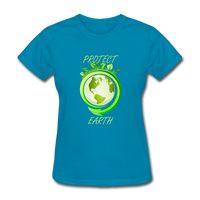 Protect the Earth (Women's T-Shirt) - turquoise
