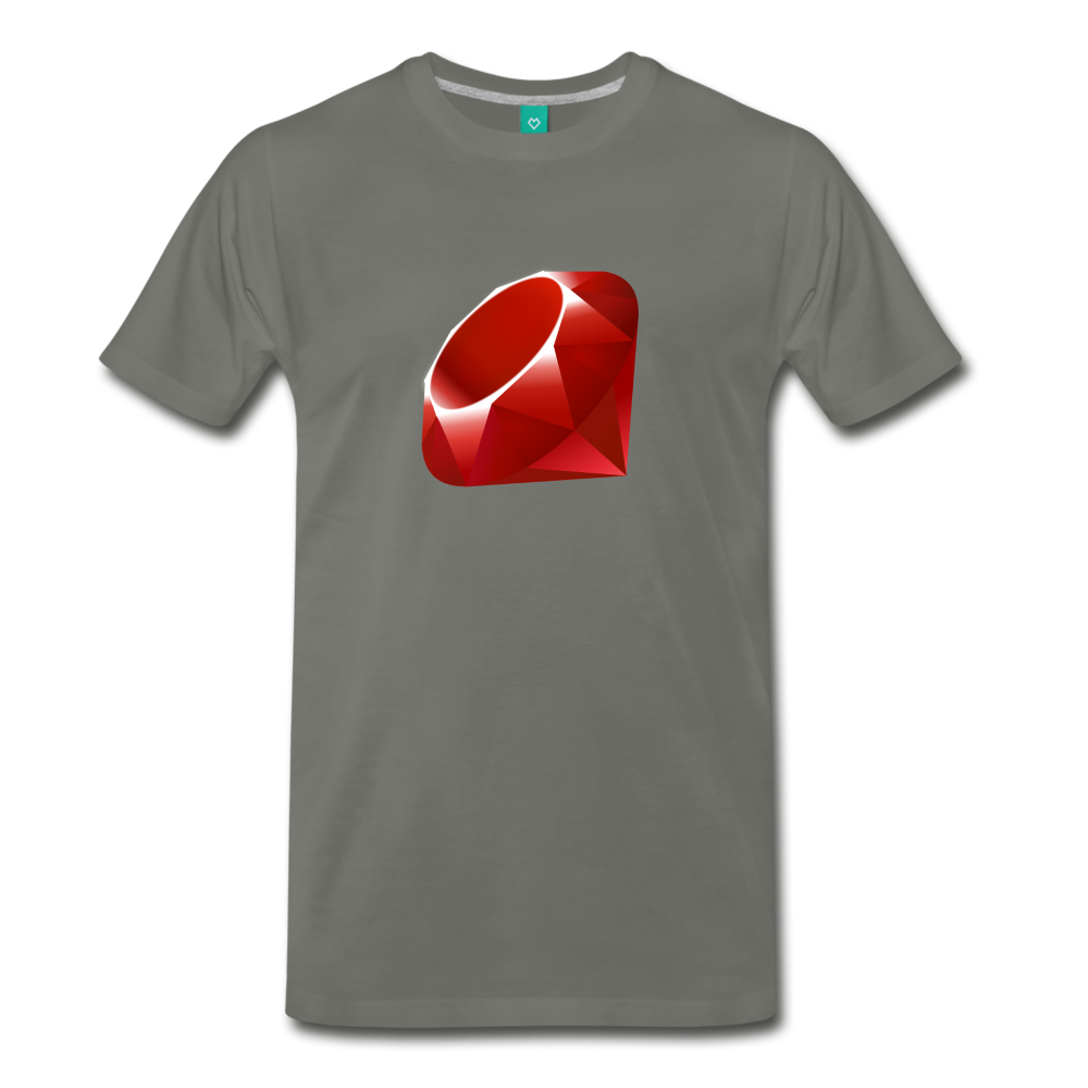 Ruby Logo (Men's Premium T-Shirt) - asphalt gray