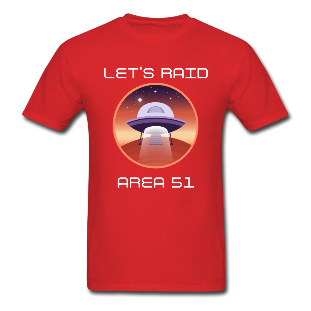 Let's Raid Area 51 (Men's T-Shirt) - red