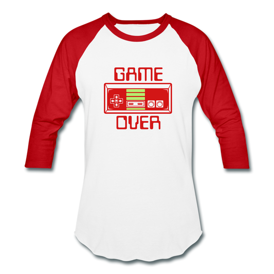 Game Over (Baseball T-Shirt) - white/red