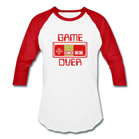 Game Over (Baseball T-Shirt) - white/red