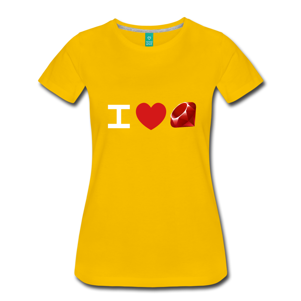 I Heart Ruby (Women’s Premium T-Shirt) - sun yellow