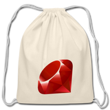 Ruby Logo (Cotton Drawstring Bag) - natural
