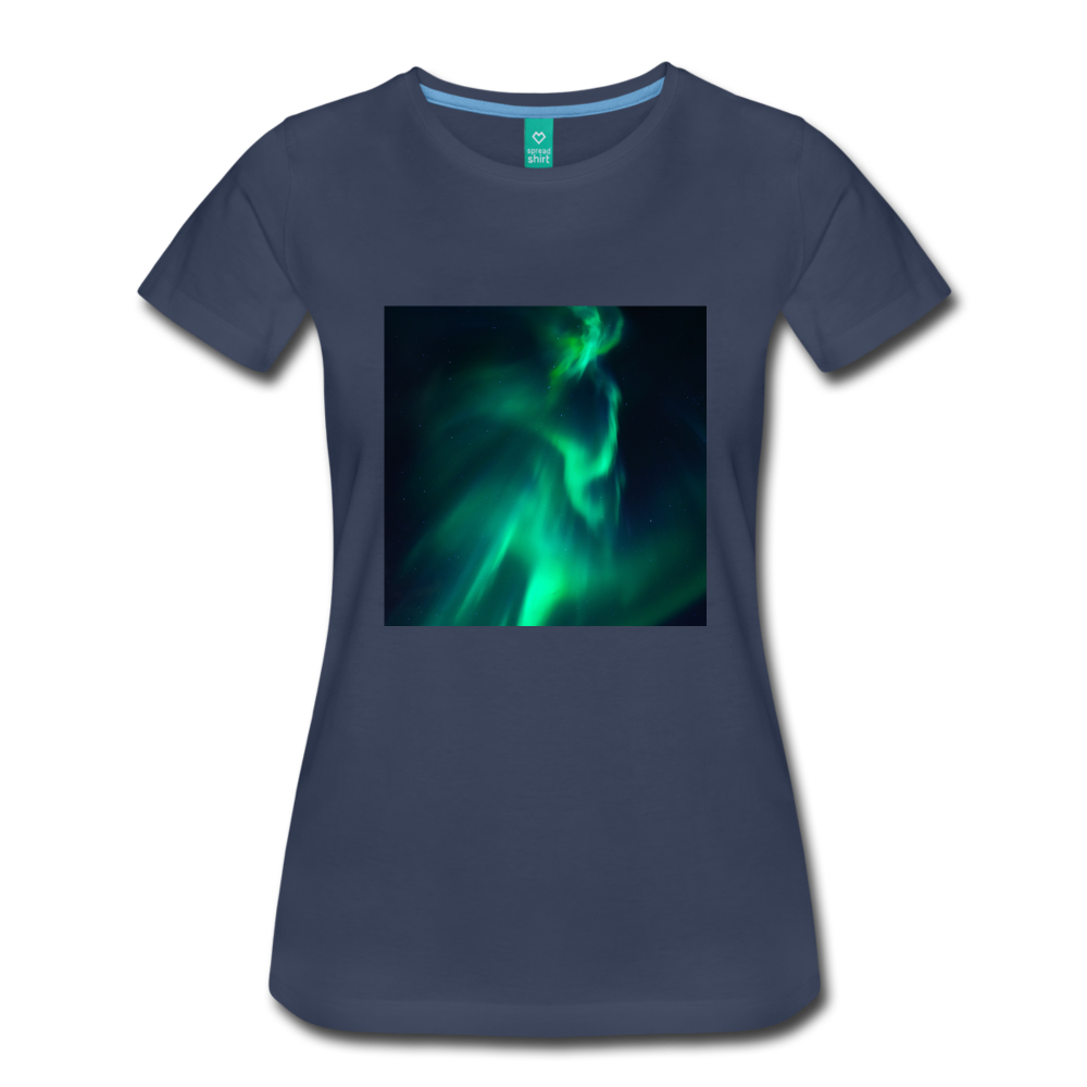 Northern Lights (Women’s Premium T-Shirt) - navy