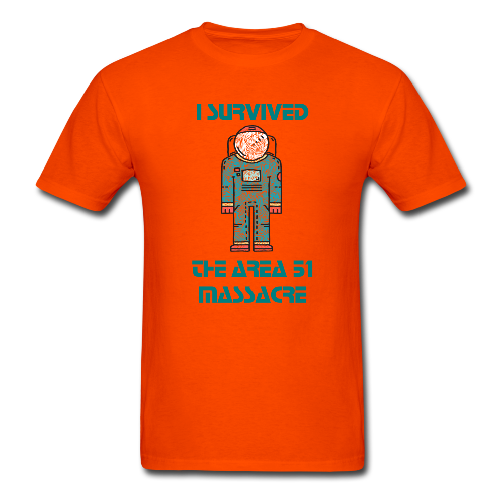 Area 51 Survivor (Men's T-Shirt) - orange