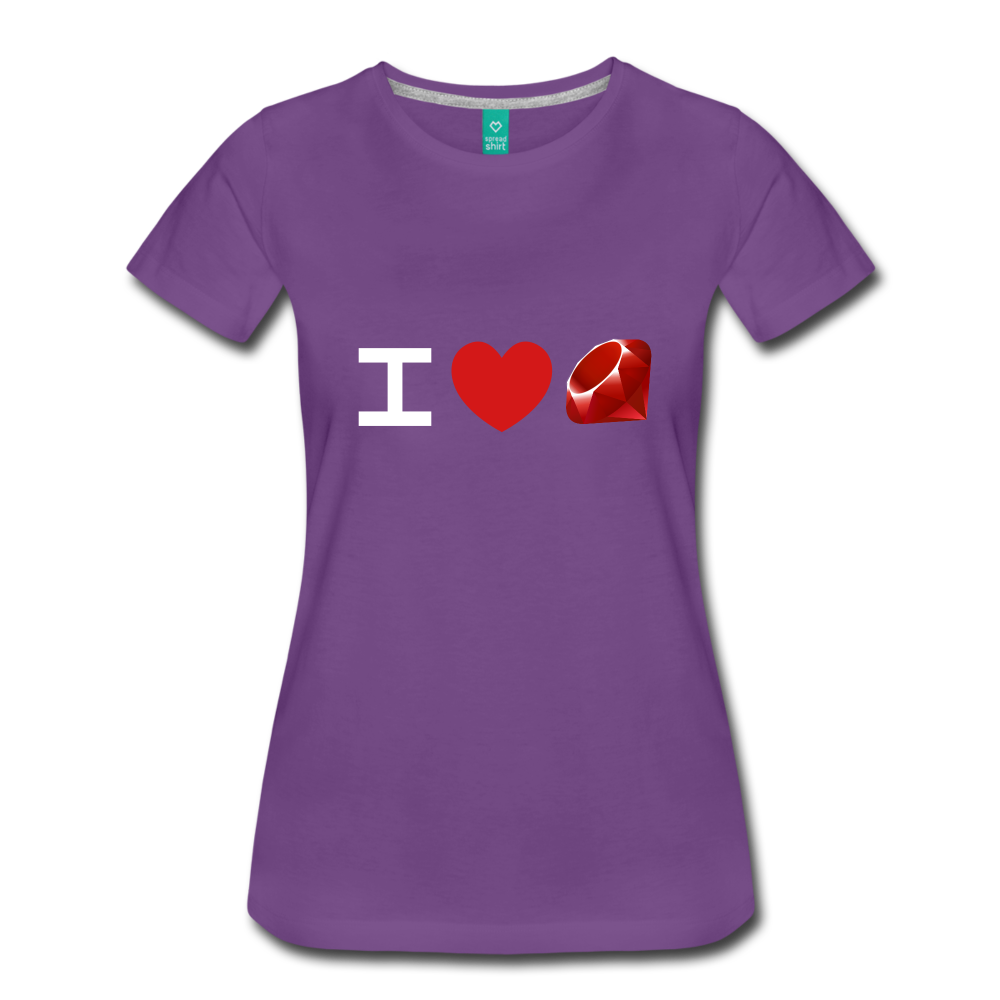 I Heart Ruby (Women’s Premium T-Shirt) - purple