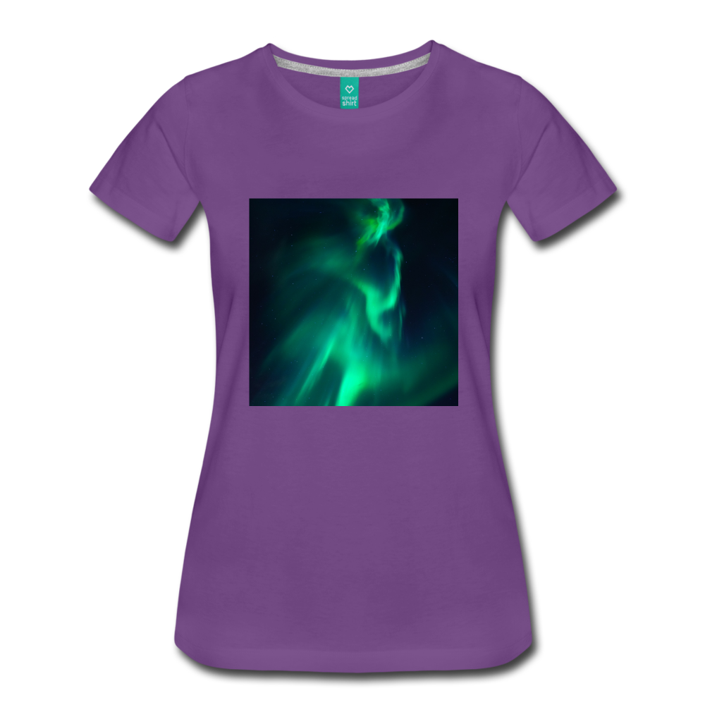 Northern Lights (Women’s Premium T-Shirt) - purple