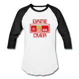 Game Over (Baseball T-Shirt) - white/black
