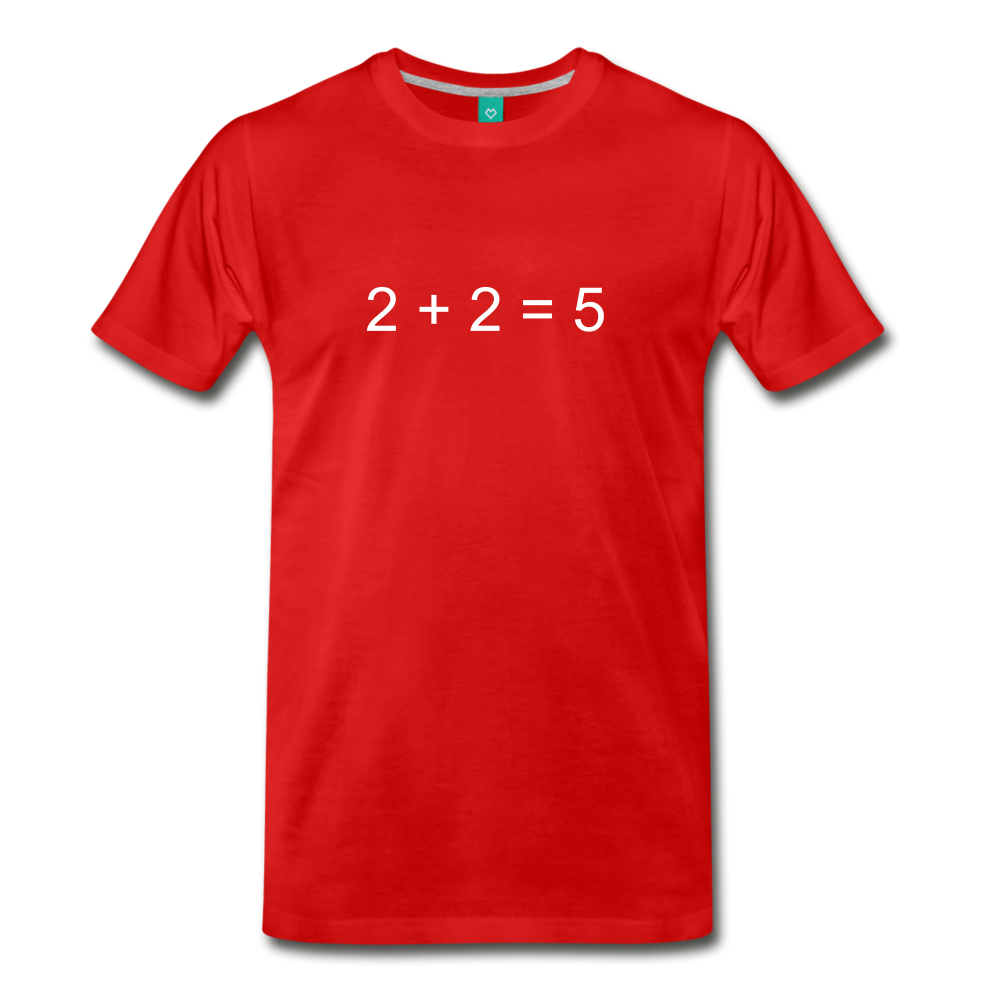 2 + 2 = 5 (Men's Premium T-Shirt) - red