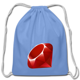 Ruby Logo (Cotton Drawstring Bag) - carolina blue