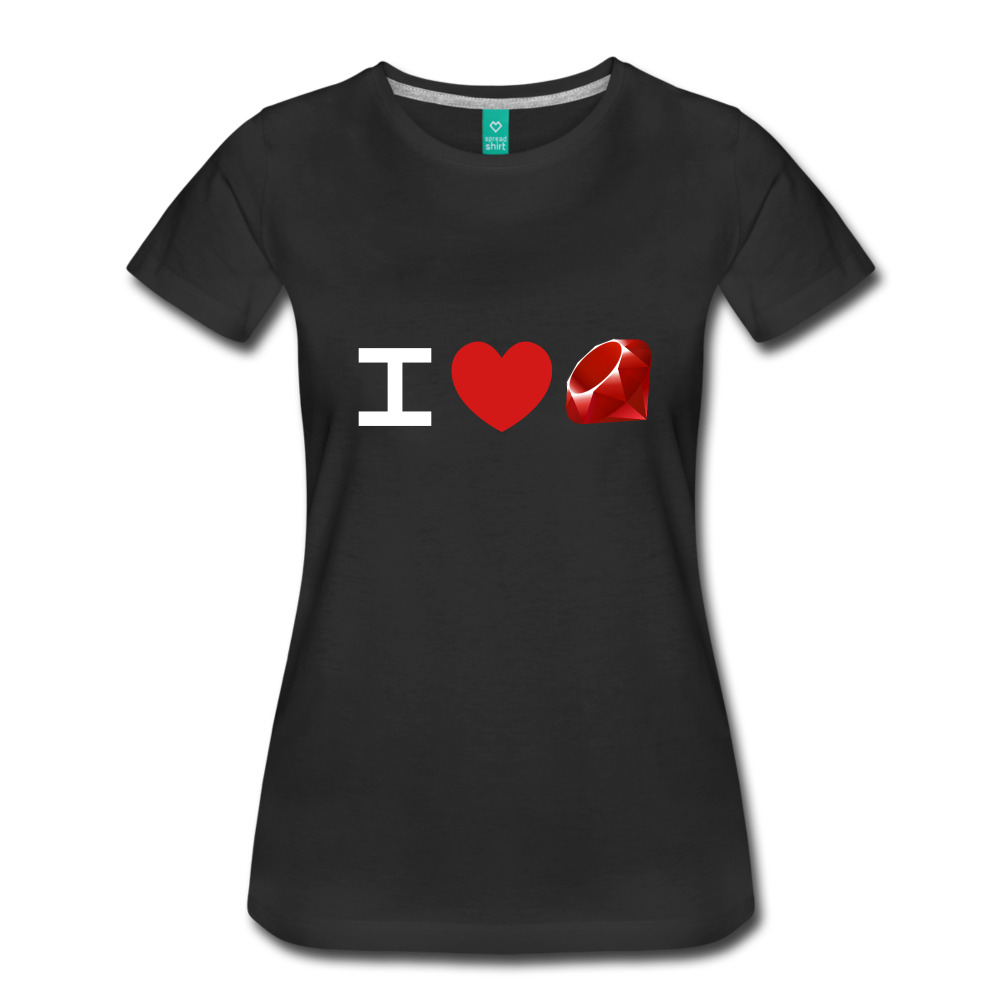 I Heart Ruby (Women’s Premium T-Shirt) - black