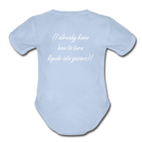 Future Scientist (Organic Short Sleeve Baby Bodysuit) - sky