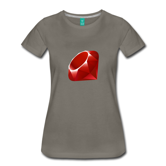 Ruby Logo (Women’s Premium T-Shirt) - asphalt gray