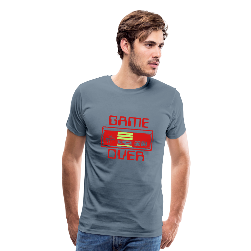 Game Over (Men's Premium T-Shirt) - steel blue